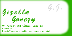 gizella gonczy business card