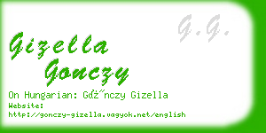 gizella gonczy business card